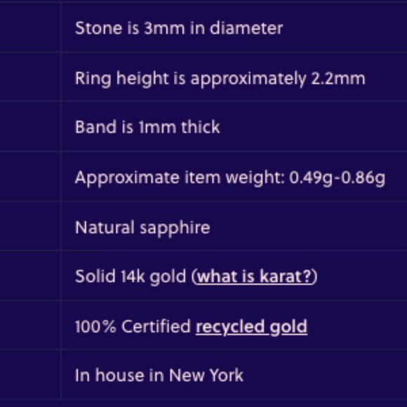 Sapphire Ring Solid 14k Rose Gold - size 11.5 - Picture 3 of 3